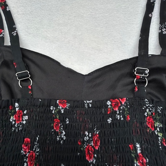 Torrid Women Y2K Plus Size Floral Chiffon Sophie Babydoll Peplum Cami Top Size 0 - Picture 12 of 12